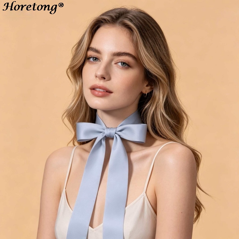Women Fashion Necktie - Horetong 2026 Новинка: Удлиненный атласный шарф