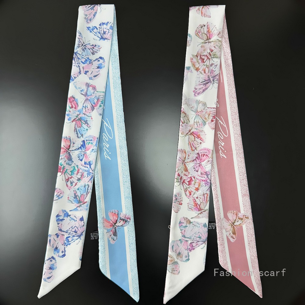 Women Fashion Necktie - Легкий женский шарф с цветочным принтом,