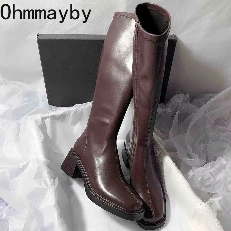Women'S Fashion Korea - Винтажные женские сапоги до колена на