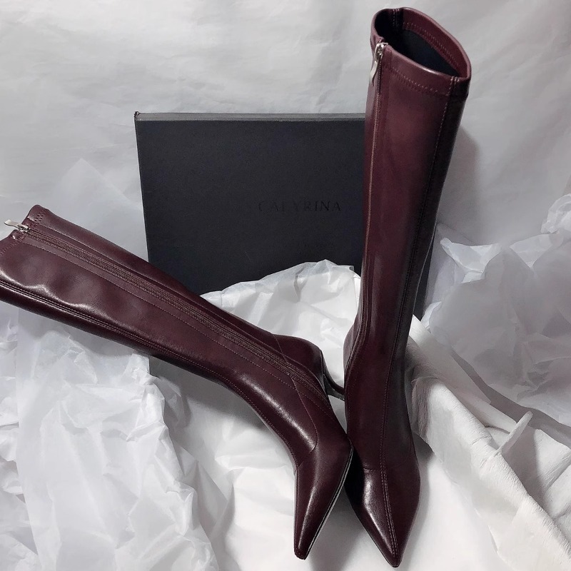 Women'S Fashion Knee High Boots - Осенние новые модные ботинки на шпильке