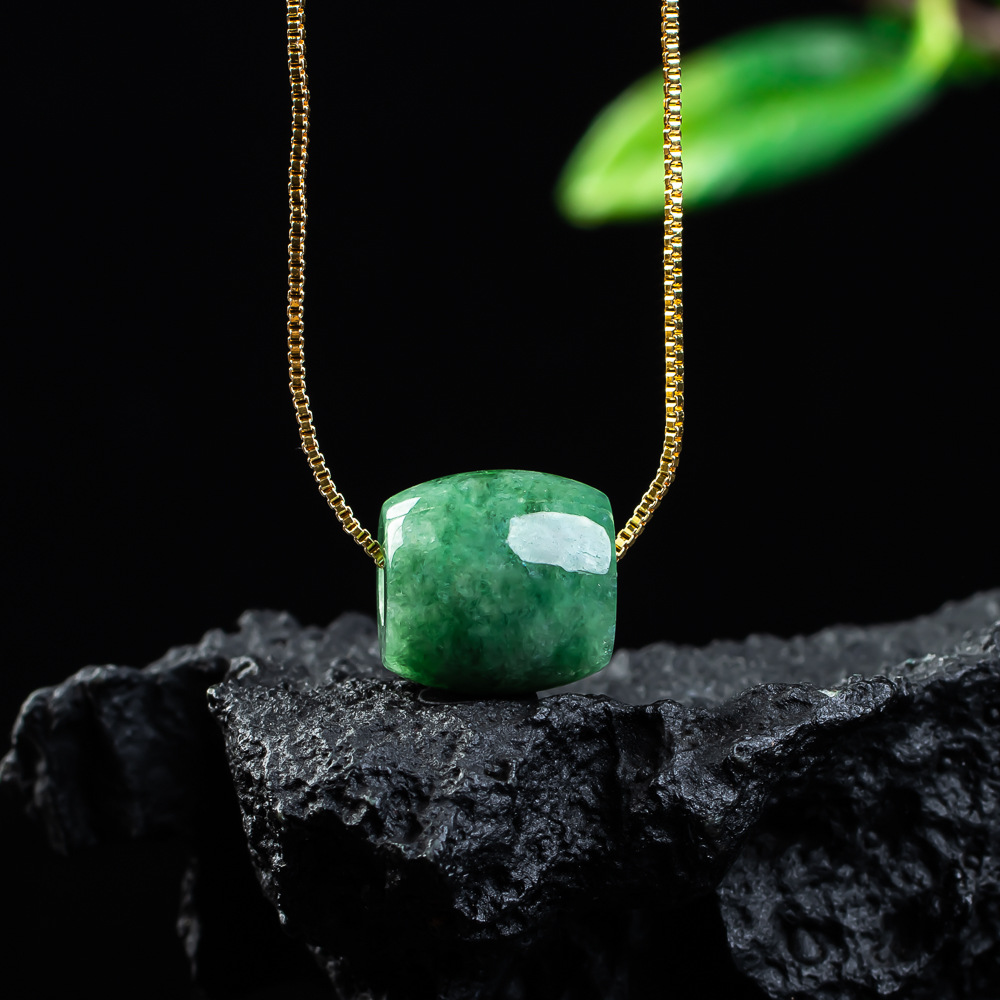Women'S Fashion Jewellery - Натуральный настоящий нефритовый кулон из бисера,