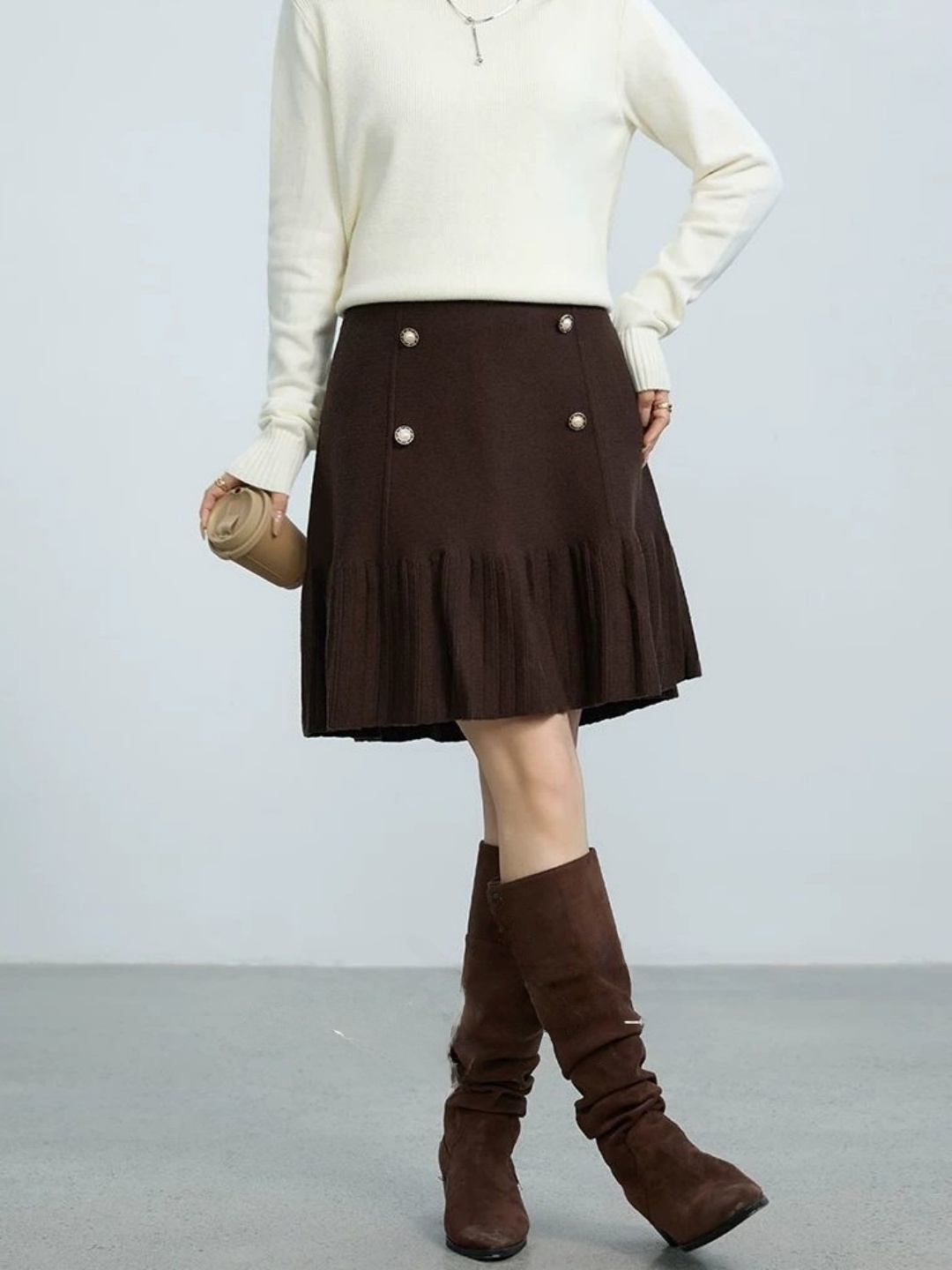 Women Fashion Over The Years - Юбка А-силуэта большого размера с высокой