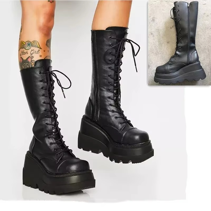 Женские ботинки на платформе в – обзор и цена Women'S Fashion Knee High Boots