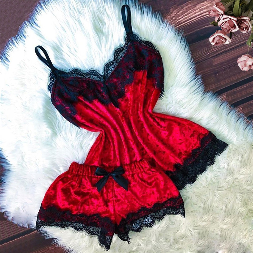 Летние пижамы женские бархатны – обзор и цена Lace Trim Cami