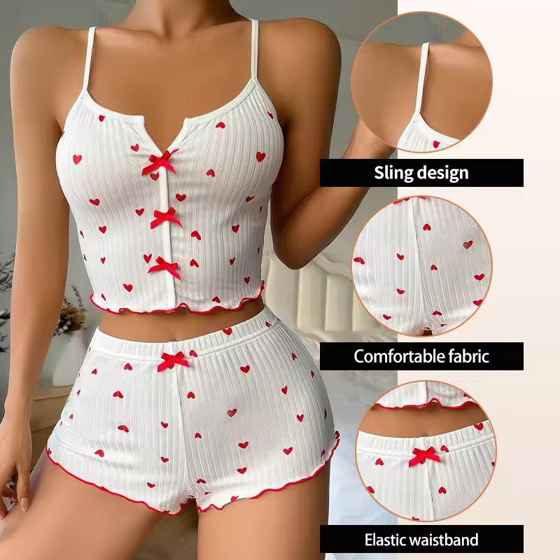 Новый комплект женской пижамы: – обзор и цена Lace Trim Cami